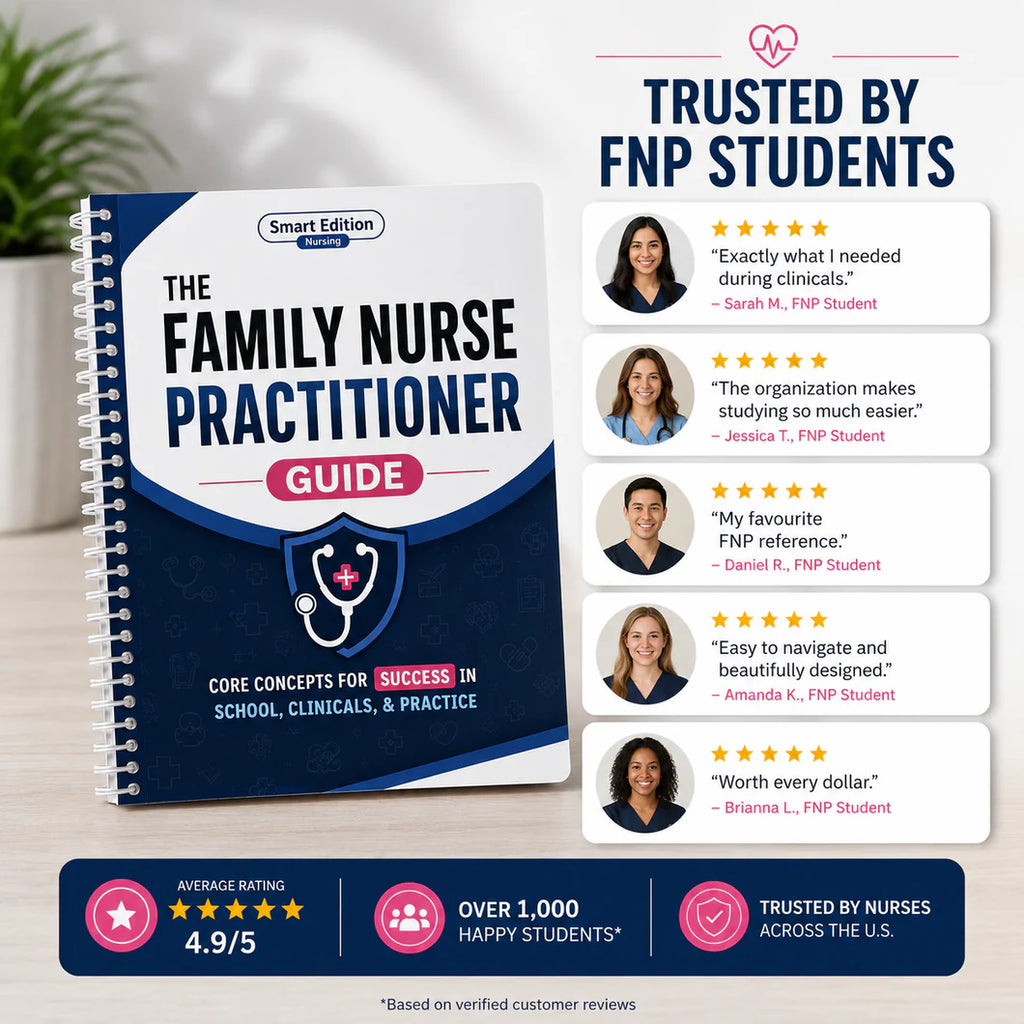 The Family Nurse Practitioner Guide — Core Concepts for School, Clinicals & Practice